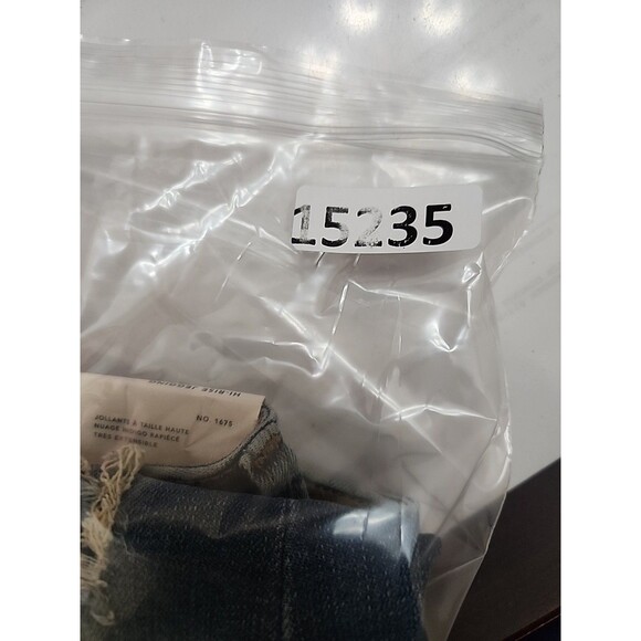 American Eagle Ripped Jegging Jeans Women 6 Short Blue Patched Super Stretch NEW - Picture 13 of 13